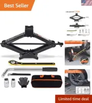 Durable 2 Ton Scissor Jack Kit for Cars & SUVs - Easy Tire Change Solution