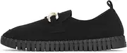 [Ilse Jacobsen] HORNBAEK Women's Tulip 3976 Flat | Slip-On | Low-Top, Black/Black, 6