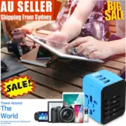 Universal World Travel Adapter USB Charger US/UK/EU/AU Plug Converter D7
