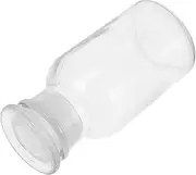 GARVALON 1Pc Narrow Mouth Glass Reagent Bottle Laboratory Accessory for Chemicals Solid Base Design for Stability Frosted Glass Stopper to Prevent Overflow for Food