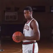 Closeup portrait of Milwaukee Bucks Oscar Robertson during practic- Old Photo