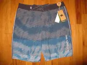 NWT Quicksilver Highline Men's sz 30 Blue Surf Swim Fish Board Shorts Trunks $50
