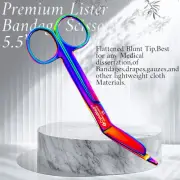 1EA LISTER BANDAGE SCISSORS 5.5" RAINBOW COLOR PREMIUM ENT INSTRUMENTS MEDICAL