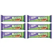 933702 6 x 31.5g BAR MILKA MUSSINI WAFER WITH HAZELNUT PIECES WRAPPED IN CHOC