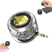 Portable 5X Speaker Amplifier–Plug & Play for Music/Calls, Compact Sound Booster with Type-C/3.5mm for Smartphone Tablet TV Laptop Travel & Car Use (3.5mm-Grey)
