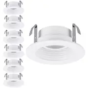 6-Pack 3" Recessed Gimbal Trim for GU10, Fit Halo/Juno Recessed Housing