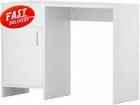 White 100CM Computer Desk Study Table w/ Drawer Cabinet