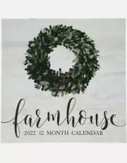 Farm House Dollar Tree 2022 Wall Calendar Crafting Holidays Wreath DIY