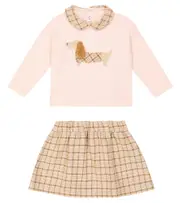 [Il Gufo] Il Gufo Baby cotton-blend hoodie and skirt set M 18 red
