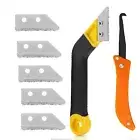 Grout Removal Tool Tile Grout Saw Angled Grout Saw with 6 Pieces Extra Blades...
