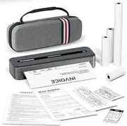 Phomemo M832 Mobile Printer A4, Thermal Printer, Suitable for Travel, Office, School and Home, Compatible with Smartphones and Computers, Portable Printer with Carry Bag and 4 Rolls of Thermal Paper