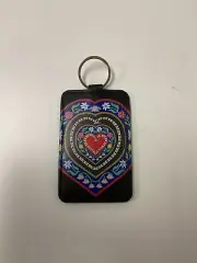 Zero Gravity Key Chain Card Holder - Hearts Snakes Flowers
