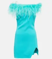 [Giuseppe di Morabito] Giuseppe di Morabito Feather-trimmed minidress AU 4 blue