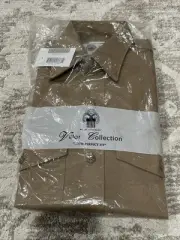 Defense Logistics Agency Size 15 X 35 Khaki Long Sleeve Uniform Shirt Valor