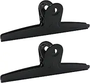 Extra Large Bull Clips 12 Inch 2 Pack Black Jumbo Stainless Steel Clips Paper Clamps Holder for Drawing Board Poster Clamping Bag