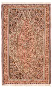 Vintage Hand Woven Carpet 5'0" x 8'4" Traditional Wool Kilim Rug