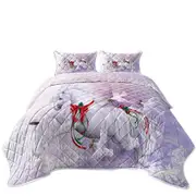 Christmas Spirit Horse and Doves the Snow Dance Coverlet