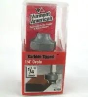 Vermont American 1/4" Ovalo Carbide Tipped Double Flute Router Bit # 23128