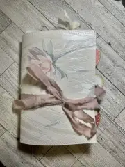 Junk Journal - Handmade - Wallpaper Cover -All Sewn - Heavily Embellished