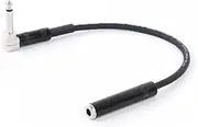 ROBAUN 1PC 90 Degree 1/4inch TS Male to Straight 6.5 Stereo Female Audio Cable 90 Degree Bend 6.35 Audio Extension Cable Cord(Black,8m)
