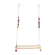 Bird Swing Ladder Parrot Chewing Toy Parakeet Cockatiel Toys Feeder