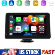 Portable 7"Car Stereo Radio Wireless Apple Carplay/Android Auto Touch Screen GPS