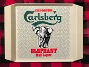Vintage Imported Carlsberg Elephant Malt Liquor Plastic Beer Tray Sign NEW