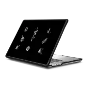 MacBook Pro 16-inch (M1 - M4) Impact Case BLVCK Floral Logo Laptop Case