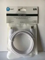 High speed with Ethernet HDMI cable 6 ft Brand: Onn New