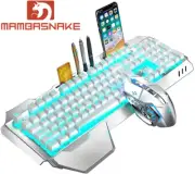 3800mAh Battery Wireless Gaming Keyboard and Mouse Wrist Rest for PC MPS4 PS5