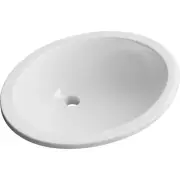 PROFLO Comstock 17" Oval Vitreous China Undermount Bathroom Sink with Overflow