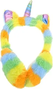 [Didiseaon] 1Pc Unicorn Design Plush Ear Muffs Winter Warm Earmuff and Windproof Ear Warmer for Cute and Adorable Ear Cover for Cold Weather