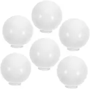 FUNOMOCYA 6pcs Led Light Diffuser Fog Globe Lampshade Pc Material Round Ball Shaped Led Bulb Cover Fog Resistant for Light Distribution
