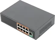 XUMIUZIY 9 Ports POE Switch Gigabit, POE Switch Gigabit Ethernet Adapter for IP Cameras CCTV Security Systems Wireless AP (AU Plug)