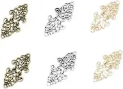 [LIFKOME] 6 Pair Alloy Cardigan Clips Cloak Clasp Decorative Sew on Hooks and Eyes Clothing Buckles Retro Decorative Buttons Jacket Buttons Cardigan Sweater Fashion Sweater Clips