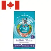 Purina ONE +Plus Dry Cat Food, Hairball Formula Chicken - 1.8 kg Bag