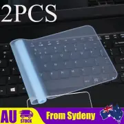 1/2x Universal Waterproof Transparent Silicone Laptop Keyboard Cover Dust Proof