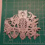 Universal thin metal die cut tool Halloween Vintage Scary Owl Bat Moon Tree