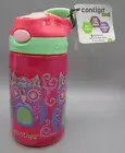 CONTIGO~New Kids Sprinkles Pink Owl Gizmo Flip Refillable Water Bottle 14 oz