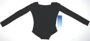 Danskin Leotard Bodysuit Long Slv LS Nylon Classic Black New Child Toddler 2 3
