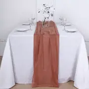 72" Terracotta Chiffon Extra Long Table Top Runner Wedding Banquet Party