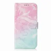 Colored Drawing Marble Pattern Horizontal Flip PU Leather Case For Galaxy A7 (2018)
