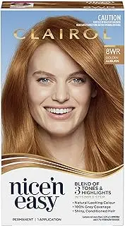 [Clairol] Nice 'N Easy Permanent Hair Colour 8WR Natural Golden Auburn, 100% Grey Coverage, Natural Looking Hair Colour