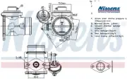 EGR GAS RECIRCULATION VALVE NIS98301 NISSENS I