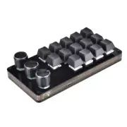 Mini Macro Mechanical Keyboard 14 Key Fully Programmable Keyboard with 3 Knob