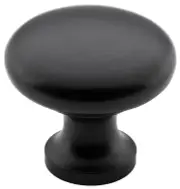 Medium Round Cupboard Knob, Matte Blk