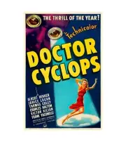 1940 Doctor Cyclops in Technicolor Sci Fi Movie Poster, 4 ft. Tall Giant Poster