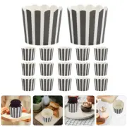 50 Pcs Baking Paper Cups Black Muffin Liners Cake Cupcake Case Cases Mini