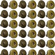 MYUBWTF 20 Set Magnetic Button Clasp Snaps, 3/4“ Purse Magnetic Bag Fastener Clasp, Magnetic Button Replacement Kit for Sewing, Craft, Purses, Bags, Clothes, Leather (Antique Brass)