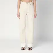 [Bottega Veneta] Meringue coloured turned up jeans 36 IT Beige